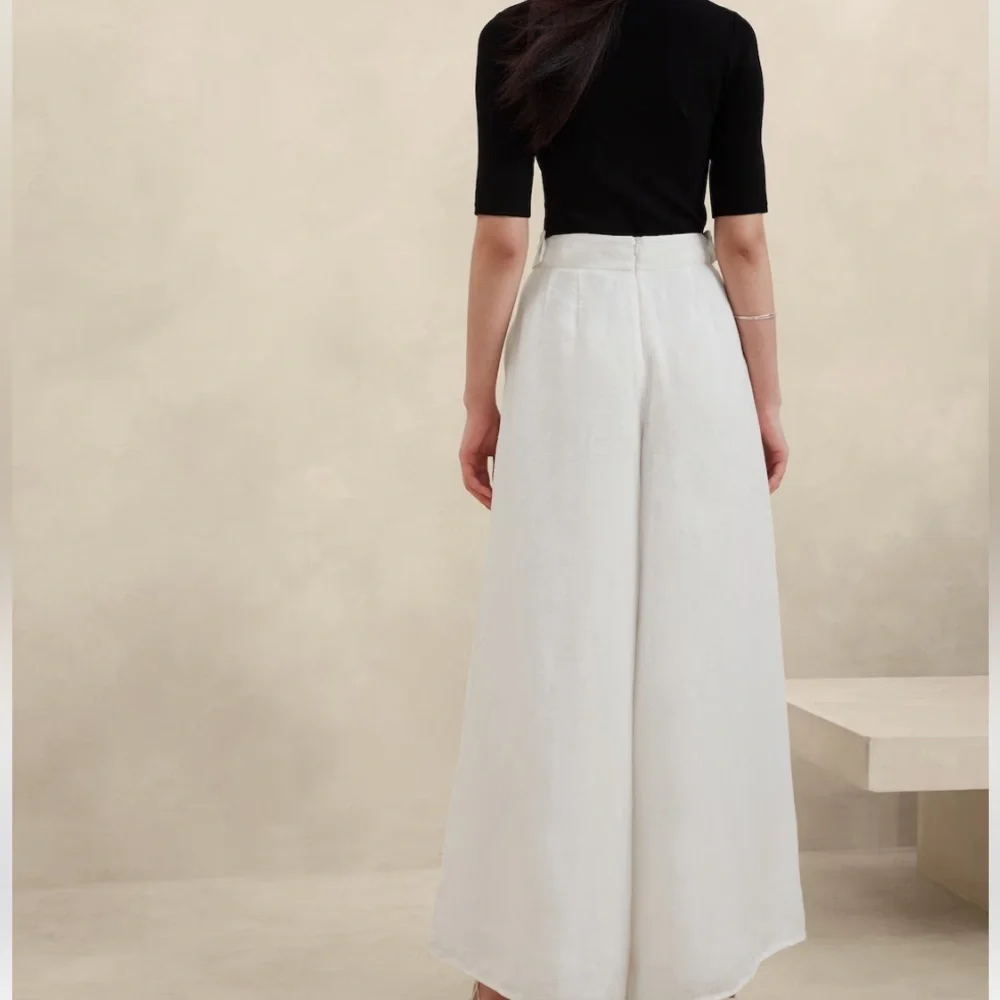 NWT BANANA REPUBLIC LINA LINEN WIDE-LEG PANT
